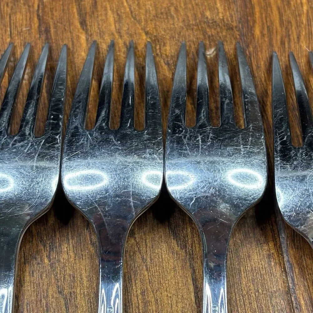 Oneida Camden Stainless Flatware 7 Dinner Forks 7‎ 7/8” USA Glossy Dinner Forks
